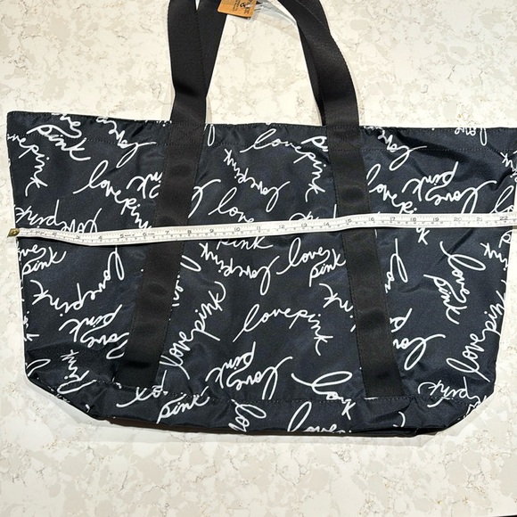 Victoria’s Secret Black Love Pink Canvas Bag - Picture 7 of 9